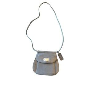 Fossil Womens Black Leather Crossbody Bag With Adjustable Strap